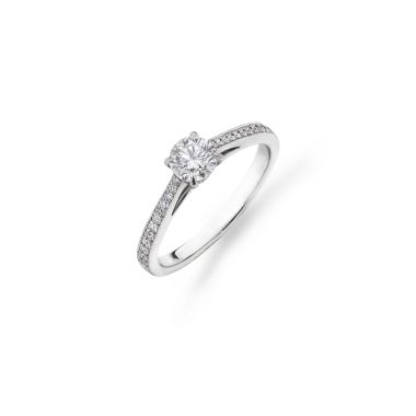 Round Brilliant-Cut Solitaire Diamond Engagement Ring
