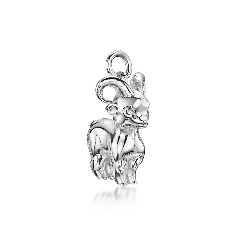 Sterling silver goat charm top