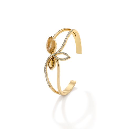 Flora Cuff Bracelet in 18ct Yellow Gold