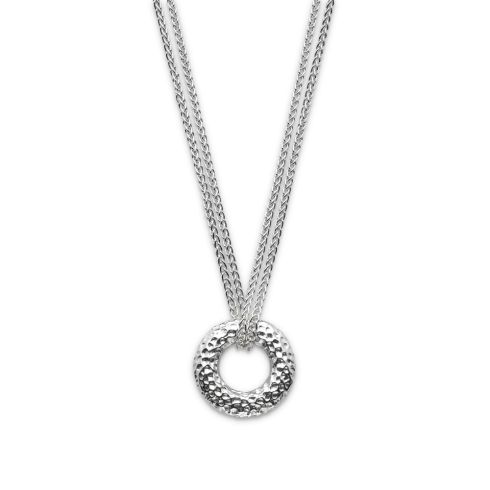 Hamilton & Inches Donut Pendant in Sterling Silver