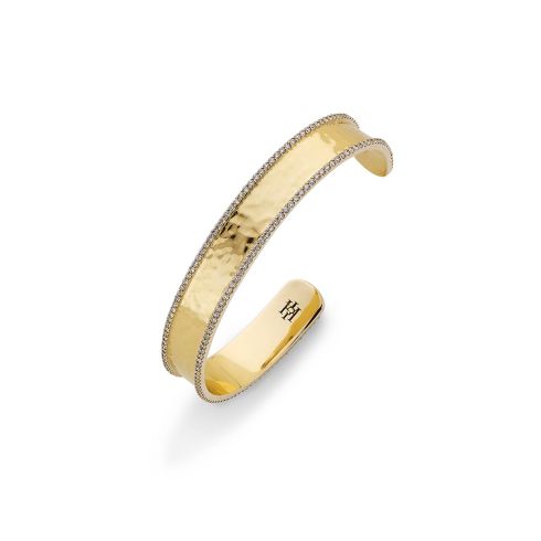 Duke Cuff with Round Brilliant Diamonds in 18ct Yellow Gold