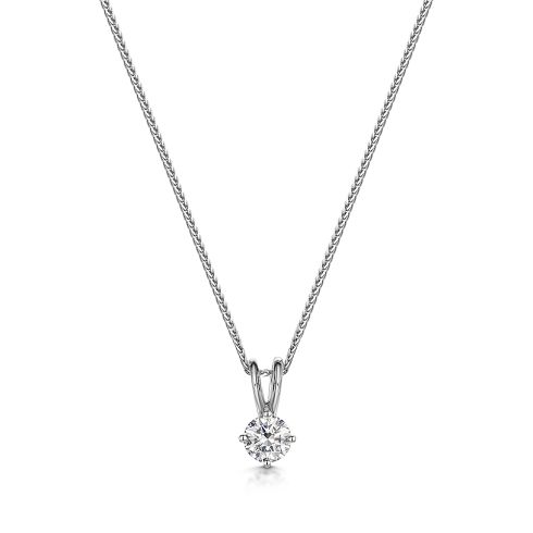 18ct White Gold Diamond Pendant