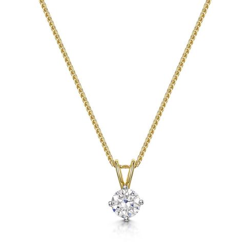 18ct Yellow and White Gold Diamond Pendant