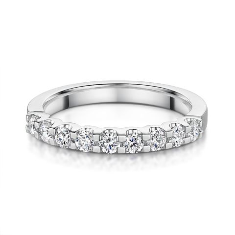 9 Diamond & Platinum Half Eternity Ring