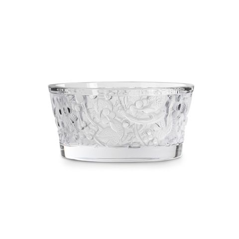 Lalique Merles et Raisins Clear Crystal Bowl