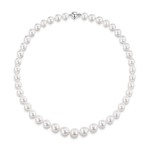 16 inch pearl strand necklace in 18ct white gold